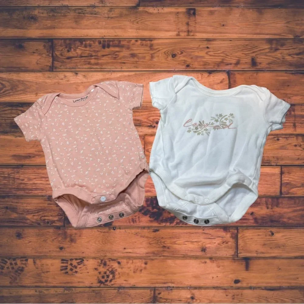 5 for $25🔥Homegrown‎ Baby Set of 2 Snap Bottom Tops Baby Size 3-6 Months